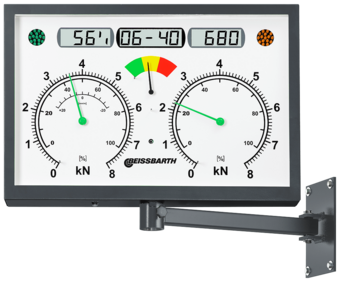 Simultananzeige RAL 7016 | analog, eckig | LCD, Schwenkarm | 1691601762 Simultananzeige RAL 7016 | analog, eckig | LCD, Schwenkarm | 1691601762