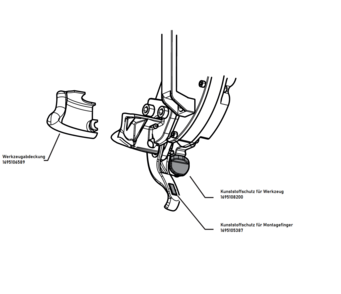 Kunststoffschutz für hebellosen Montagefinger | MS 650S V8 und MS 670S V8 | 1695105387 Kunststoffschutz für hebellosen Montagefinger | MS 650S V8 und MS 670S V8 | 1695105387